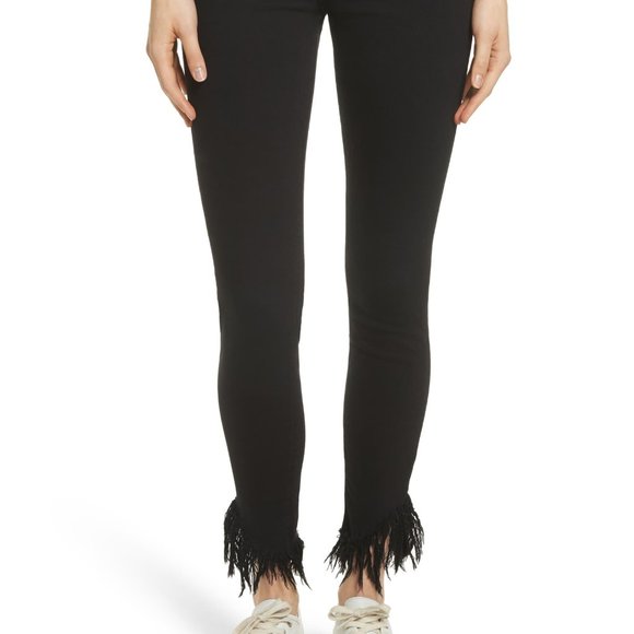 Frame Denim Denim - FRAME Le High  Fringe Skinny Jeans (Film Noir)